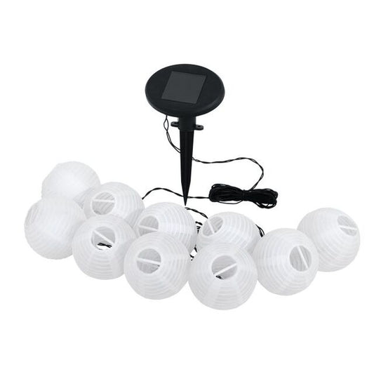 LED saulės šviesos grandinėlė EGLO 10 liepsnos spalva balta/juoda