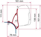 Markizės adapteris FIAMMA komplektas VW T5/T6 Pakeliamas stogas skirtas F45s