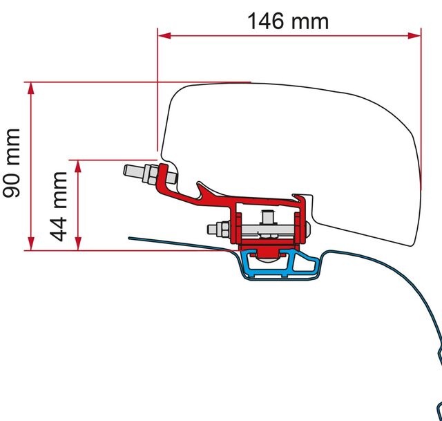 Markizės adapteris FIAMMA komplektas VW T5/T6, skirtas F40van
