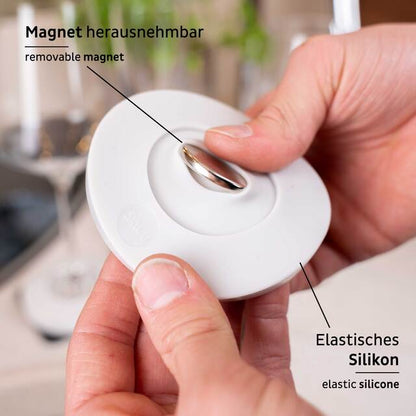 Magnetic condom for stemware