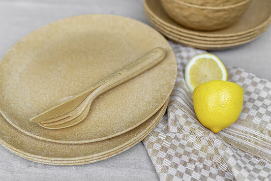 Plokštė plokščia koziol CLUB PLATE 26 cm, rinkinys iš 4 Spalvų natūralios medienos