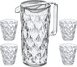 Ąsotis+stiklinės koziol CRYSTAL Ąsotis 1,6 l +4 stikl. 250 ml Spalva krištolo skaidrumo