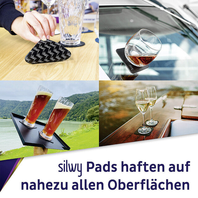 Magn. plastic glasses silwy WINE set of 2 high-tech 200 ml Col. transparent