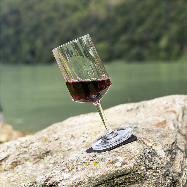 Magn. plastic glasses silwy WINE set of 2 high-tech 200 ml Col. transparent