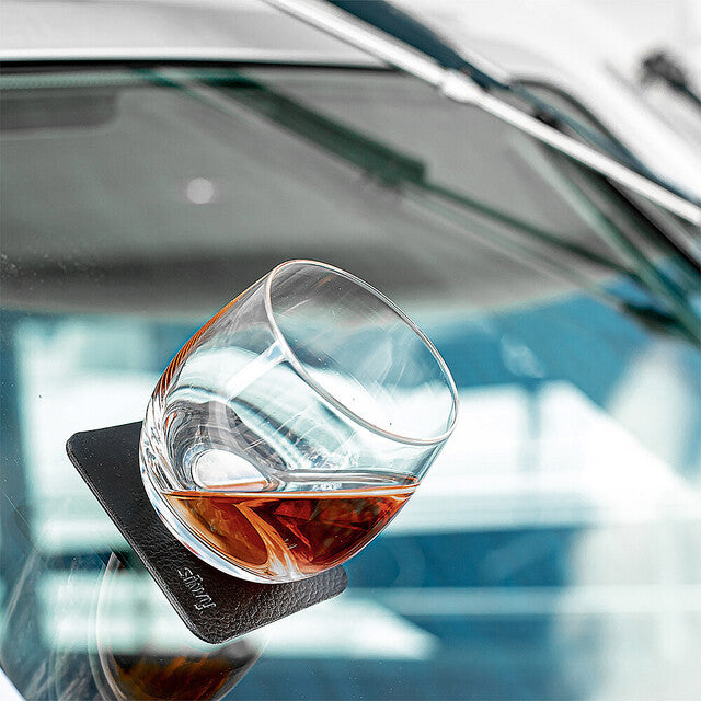 Magn. cryst. glasses silwy WHISKY 2-pc. set 250 ml 2 cryst. glasses + 2 pads Col. transparent