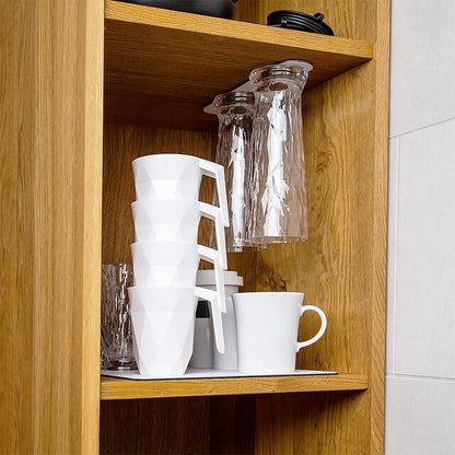 Magn. coffee cup silwy with metal nano gel pad and lid Col. white