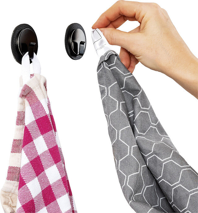 Magn. hook silwy CLEVER BLACK col. black incl. metal nano gel pad BLACK