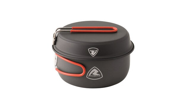 Cooking set ROBENS Frontier Pro M 3 pcs pan 19.5 cm 2 pans with 1.4 l and 1.6 l incl. carry bag, colour black