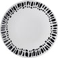 Pusryčių lėkštė MEPAL Flow Brush, sk. 23 cm Spalva juoda/balta