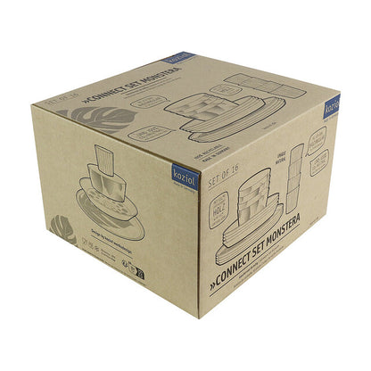 Tableware set CONNECT MONSTERA 16-tlg. 