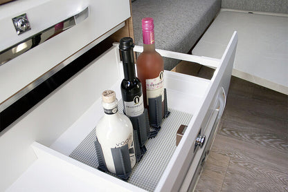 Bottles & glass holders purvario FLEXXI 100, color anthracite can be used in dimple plate 1 cross, 4 holders