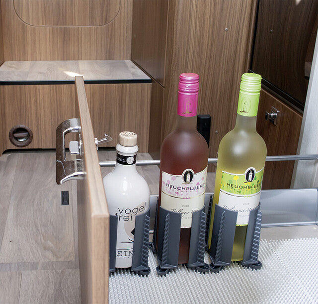 Bottles & glass holders purvario FLEXXI 100, color anthracite can be used in dimple plate 1 cross, 4 holders
