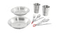 Indų rinkinys ROBENS Sierra Steel Meal Set po 2 x lėkštes, puodelius, stalo įrankius įsk. krepšys