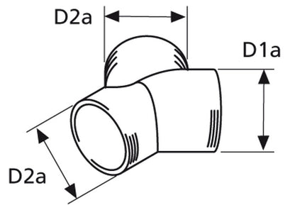 Y-piece Diameter 80/60/60 mm