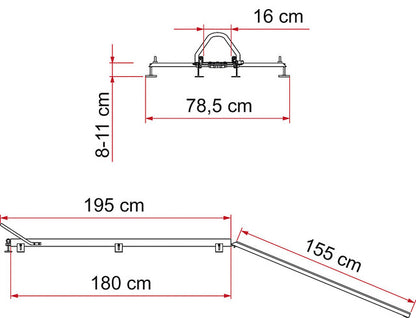 Fiamma bicycle rack Carry Moto Pro Rear garage load cap. 200 kg