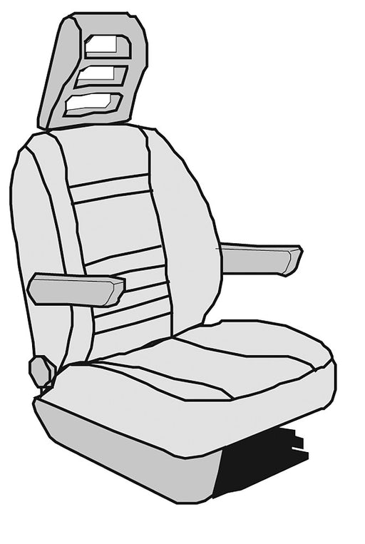 Apsauginis užvalkalas Isri Atessa sėdynei su apmušalais Fiat važiuoklė iki 5/2014 veliūro, 2 dalių