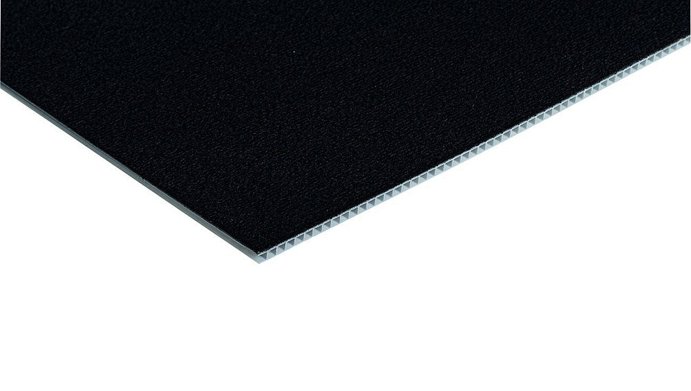 Pagrindo plokštė plastikinė su juodu veliūriniu audiniu, 50 x 50 cm