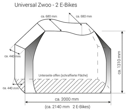 Dviračio užvalkalas Concept Zwoo