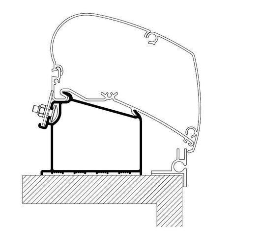 Markizės adapteris Adria Caravan 2015 Roof Adapter stogo tvirtinimas