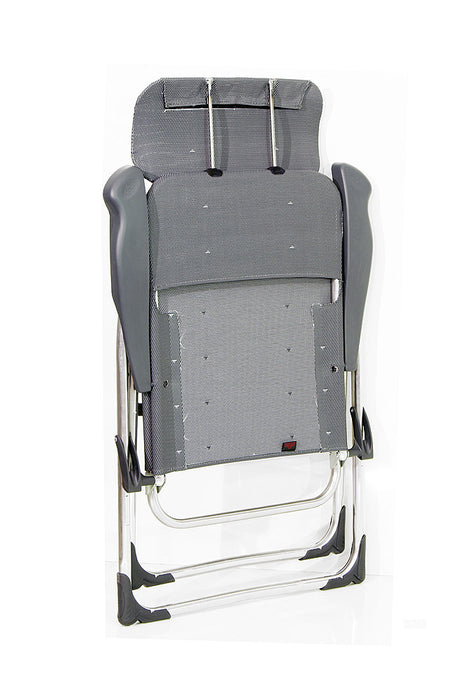 Kompaktiška sulankstoma aliuminio kėdė