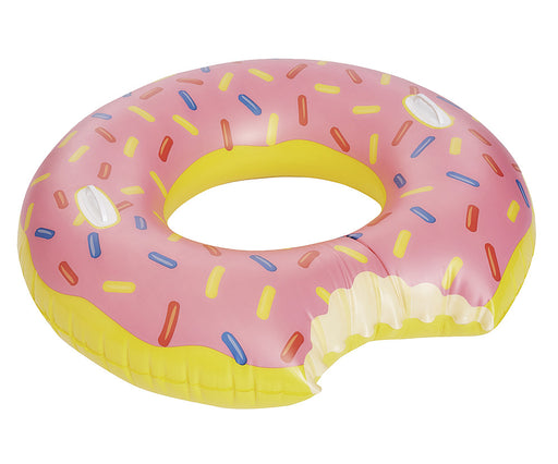 Plaukimo žiedas Donut XXL su rankenomis, spalvingas
