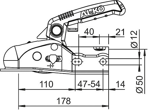 Rutulinė mova AK 270 su Soft-Dock, tarpikliais ø 35/40/45