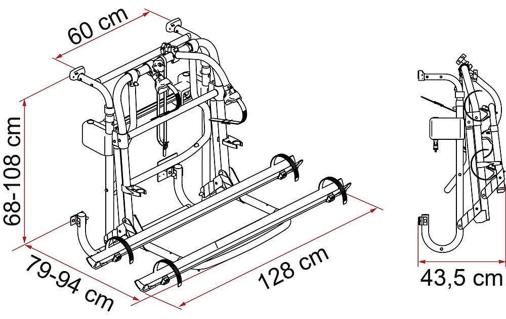 Dviračių laikiklis Carry Bike Lift 77 RS, aliuminis