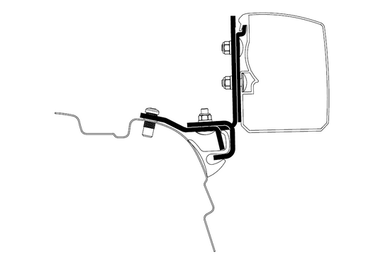 Adapteris sieninei markizei Omnistor 3200 VW T5/T6 Miniven Brandrup Rail _LHD_