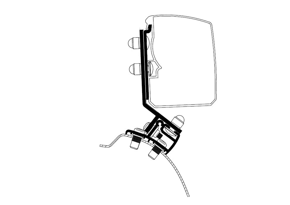 Adapteris sieninei markizei Omnistor 3200 PSA Miniven Fixed _LHD_