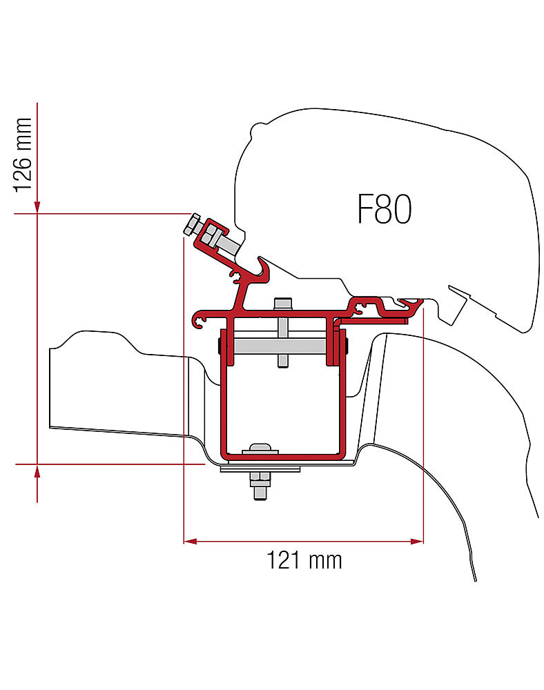 Adapterio rinkinys 3 vnt. VW Crafter / MAN L3H3 be stogo bėgio