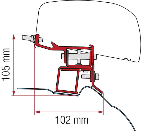 Adapteris 2 vnt. Mercedes V Class 2014 ir ir toliau F40van