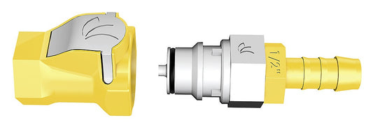 Vožtuvo adapteris ir greitoji jungtis Push and Connect WhiteYELLOW