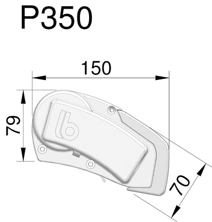 Stogo markizės PerfectRoof PR2000 audinio spalvų horizontas pilkas