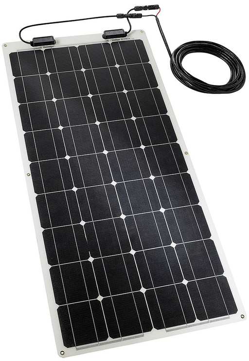 Saulės modulis TSPF110 pusiau lankstus su ilgintuvu 5 m su priedų rinkiniu 1 baterijai
