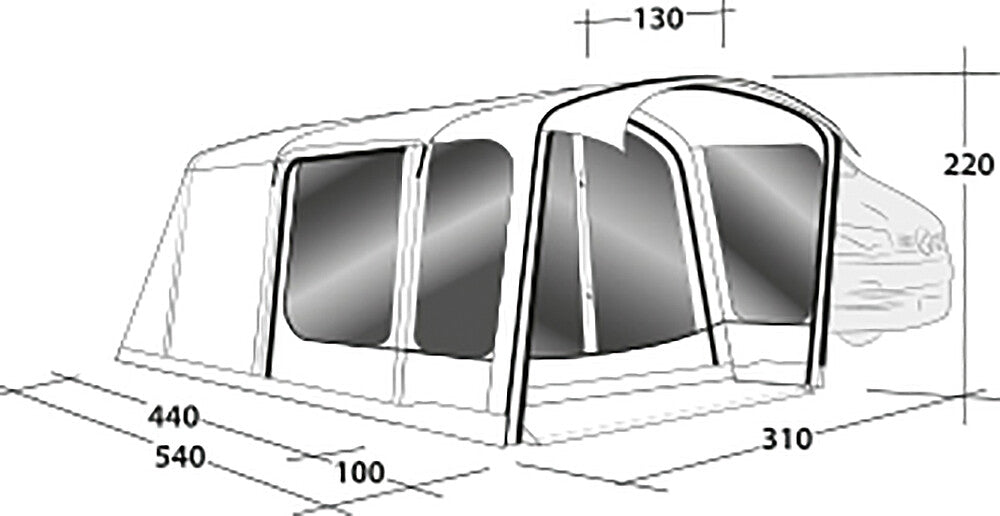 Autobuso tentas Jonesville 440SA Flex, žalias