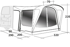 Furgono tentas Parkville 200SA, žalias