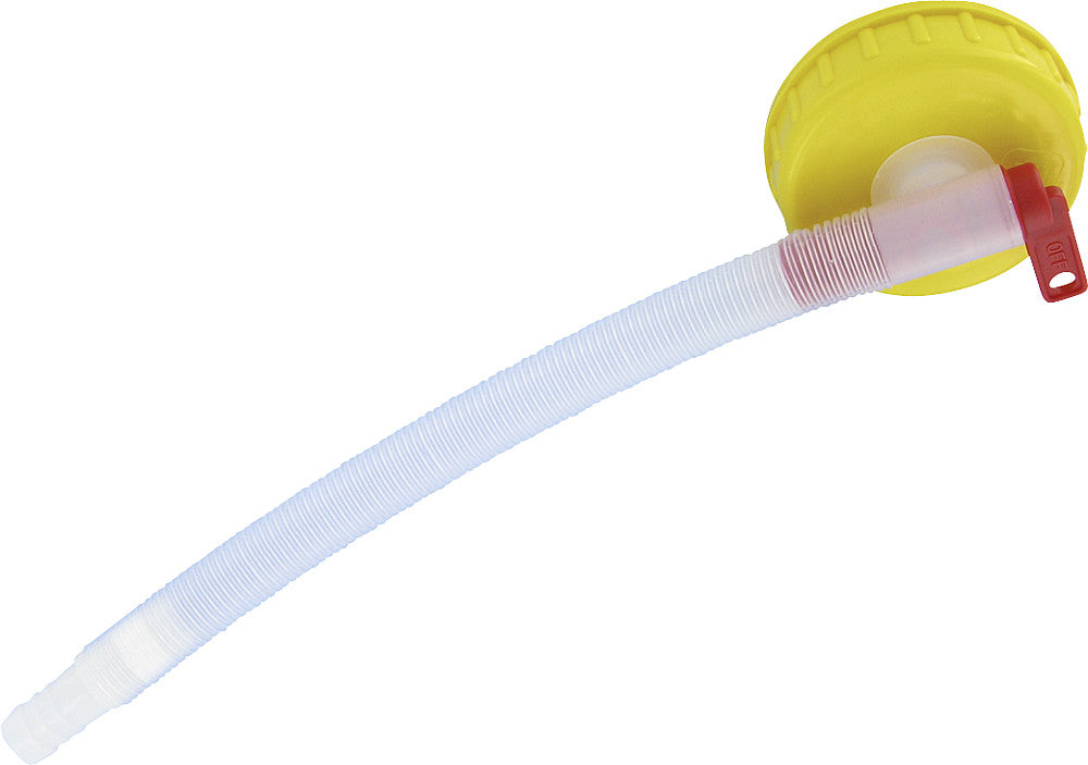 Dangtelis DIN 96 geltonas su čiaupu ir lanksčia žarna