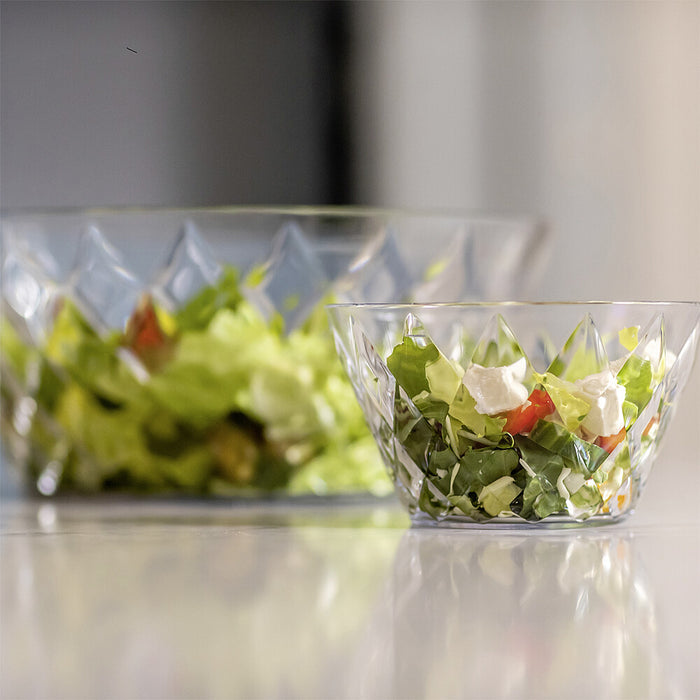 CRYSTAL salotų dubuo su 4 porcijomis, krištolo skaidrumo