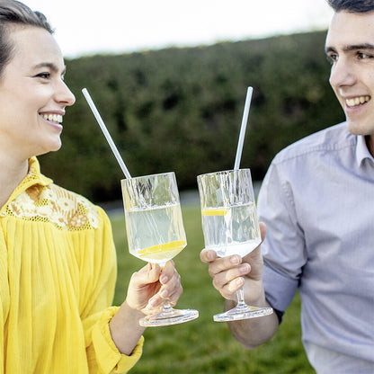 Apsauginiai šiaudeliai CHEERS STRAWS 27 cm rinkinys iš 8 su šepečiu